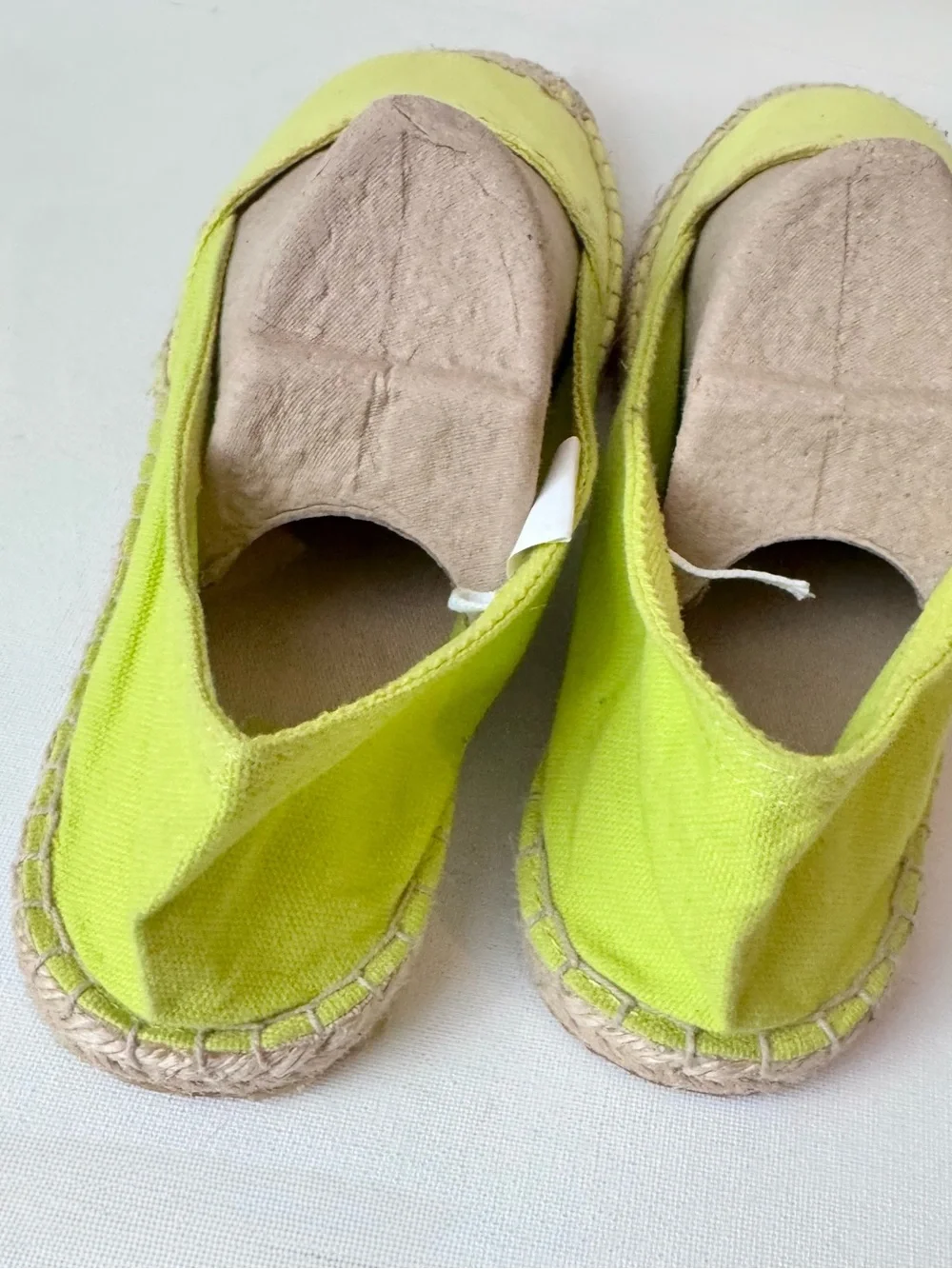 Old Navy two tone Neon Yellow Canvas Espadrille Flats